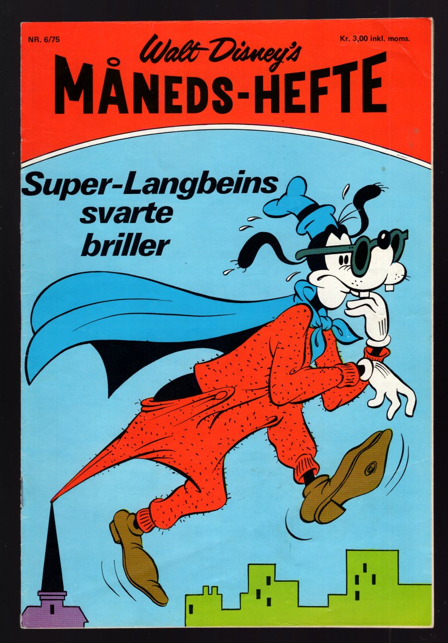 WALT DISNEY'S MÅNEDSHEFTE	1975	NR	6		KVALITET:	FN/VG