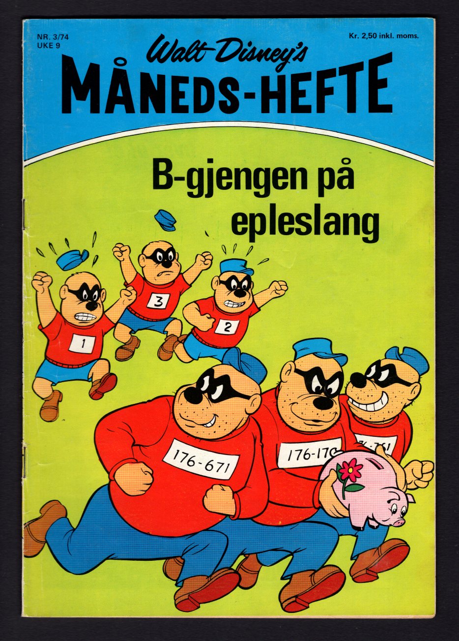WALT DISNEY'S MÅNEDSHEFTE	1974	NR	3	##	KVALITET:	VG/FN