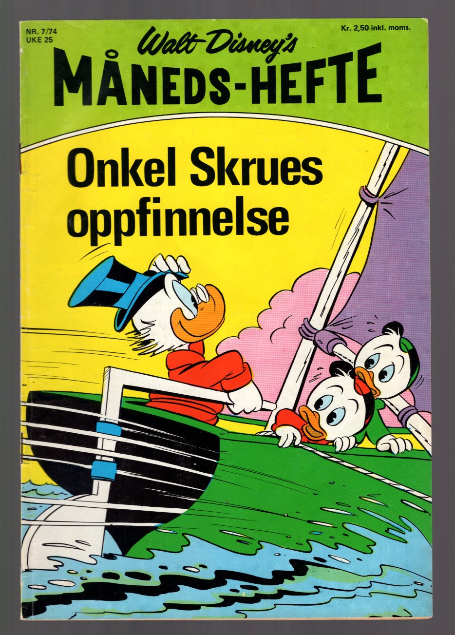 WALT DISNEY'S MÅNEDSHEFTE	1974	NR	7	##	KVALITET:	VG