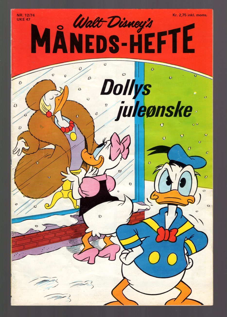 WALT DISNEY'S MÅNEDSHEFTE	1974	NR	12	##	KVALITET:	VG