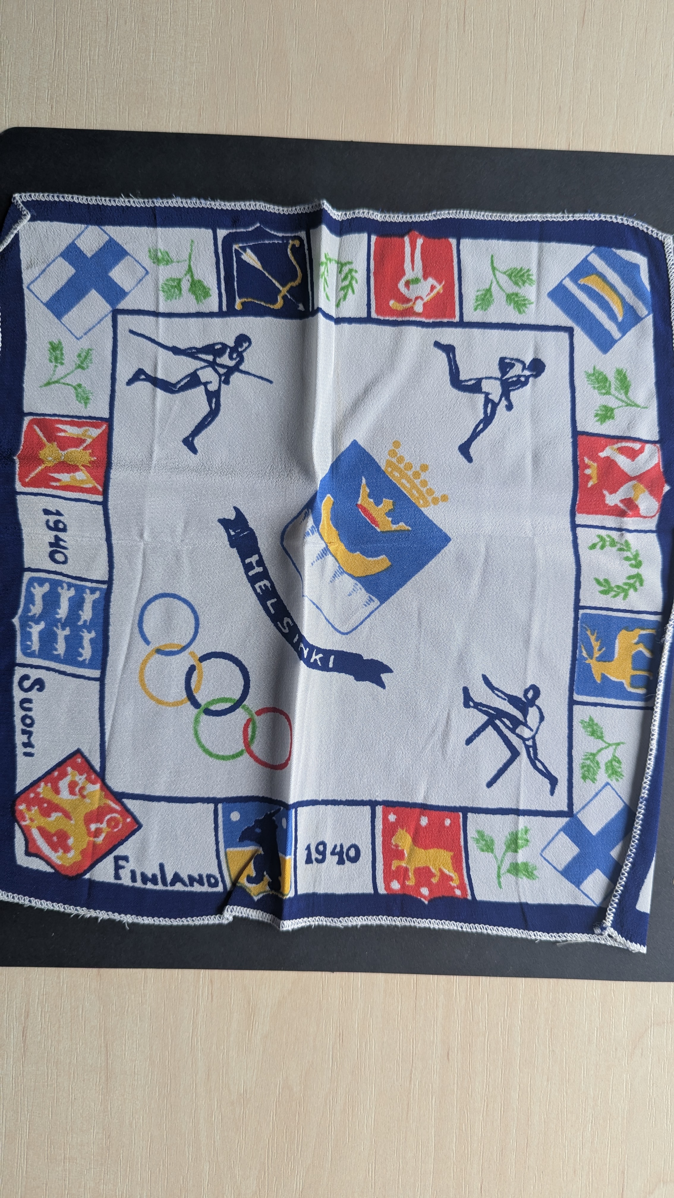 1940 Helsingfors-OL i Finland (avlyst av andre verdenskrig) Lommetørkle