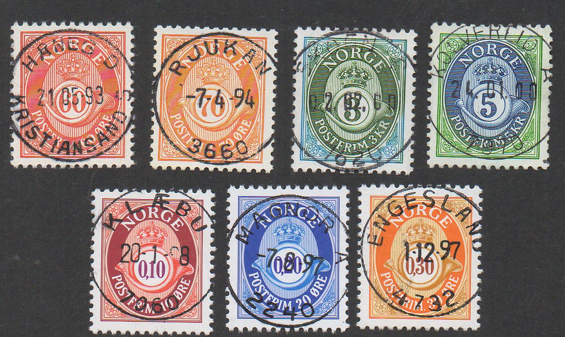 Lot 7 lux stemplete  nyere posthornmerker