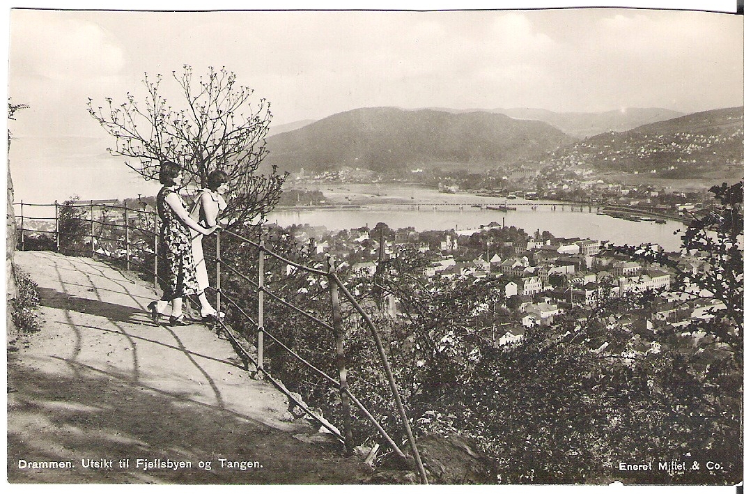 Drammen, Utsikt 1935. Mittet