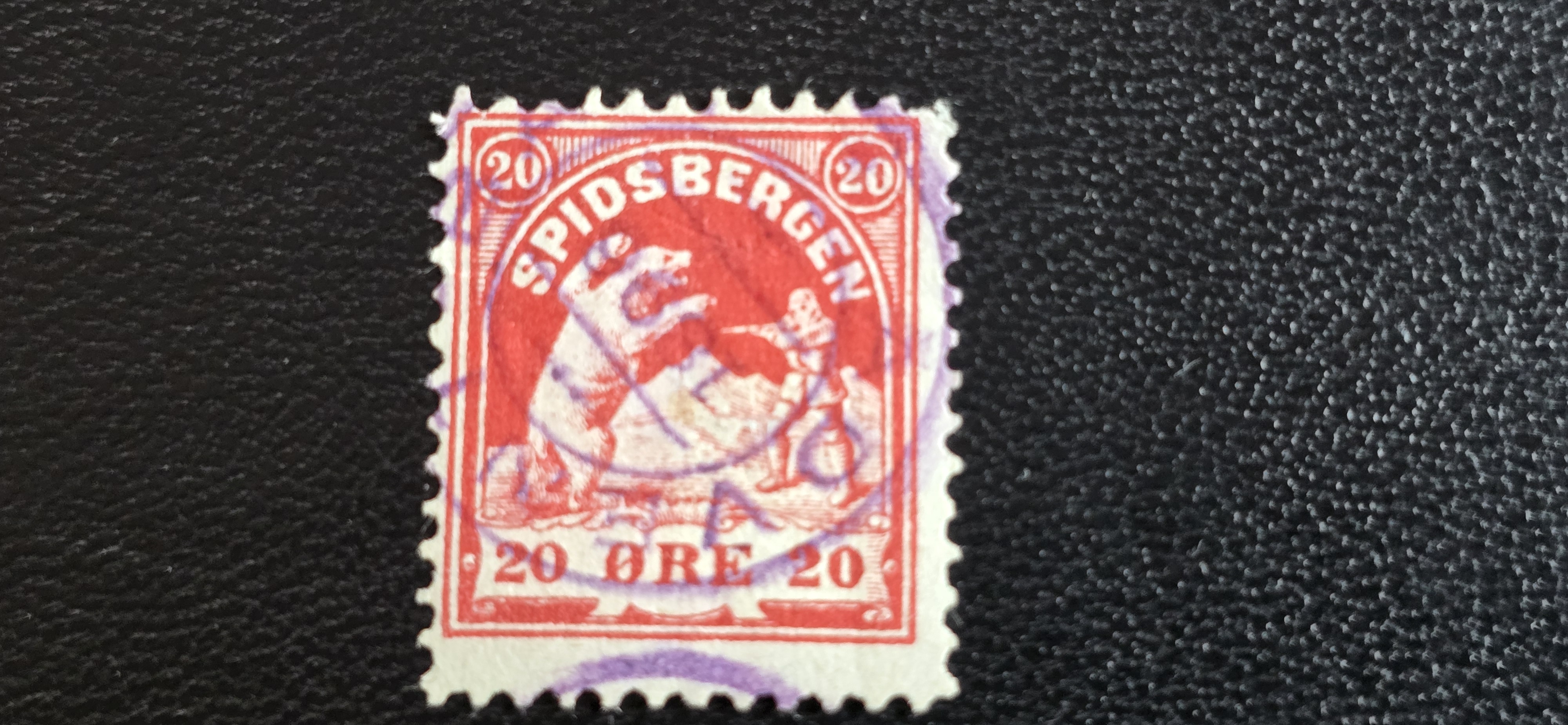 SPIDSBERGEN 20øre ISBJØRN - ADVENT BAY 1896 LUKEFYLL