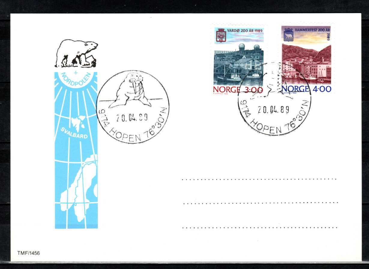 FDC HK 1038-39 stemplet Hopen