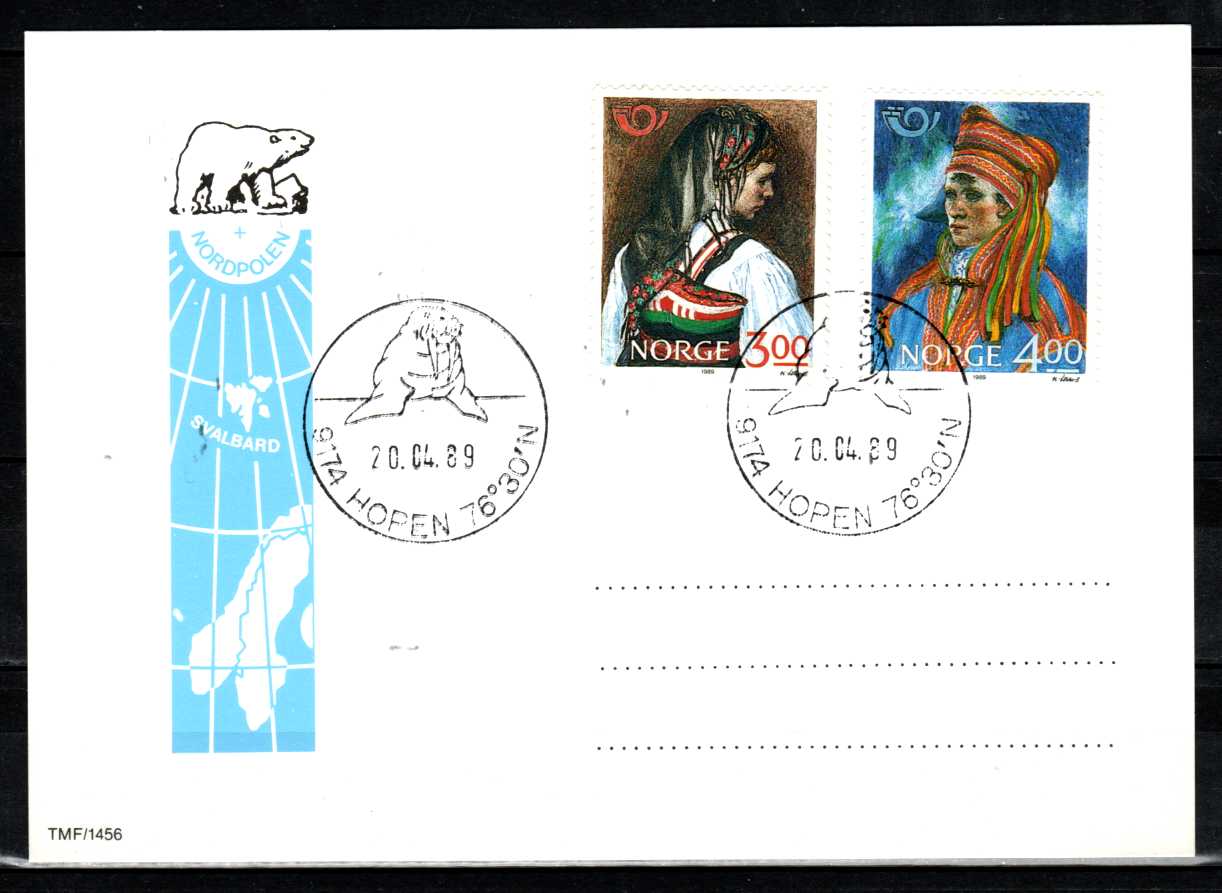 FDC HK 1066-67 stemplet Hopen
