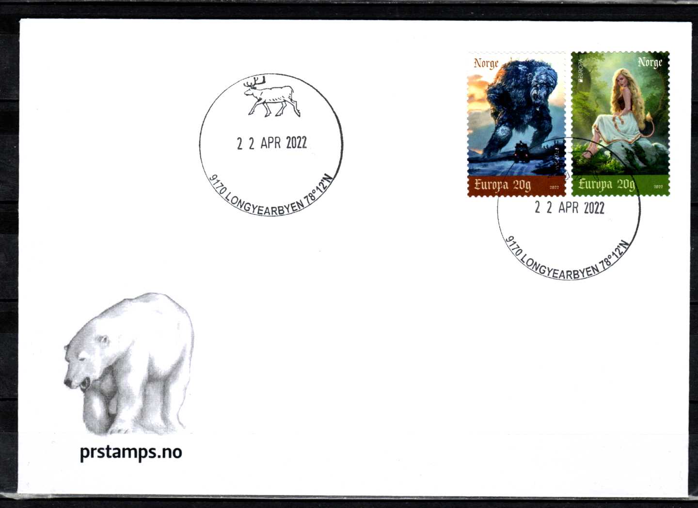 FDC HK 2071-72 stemplet Longyearbyen