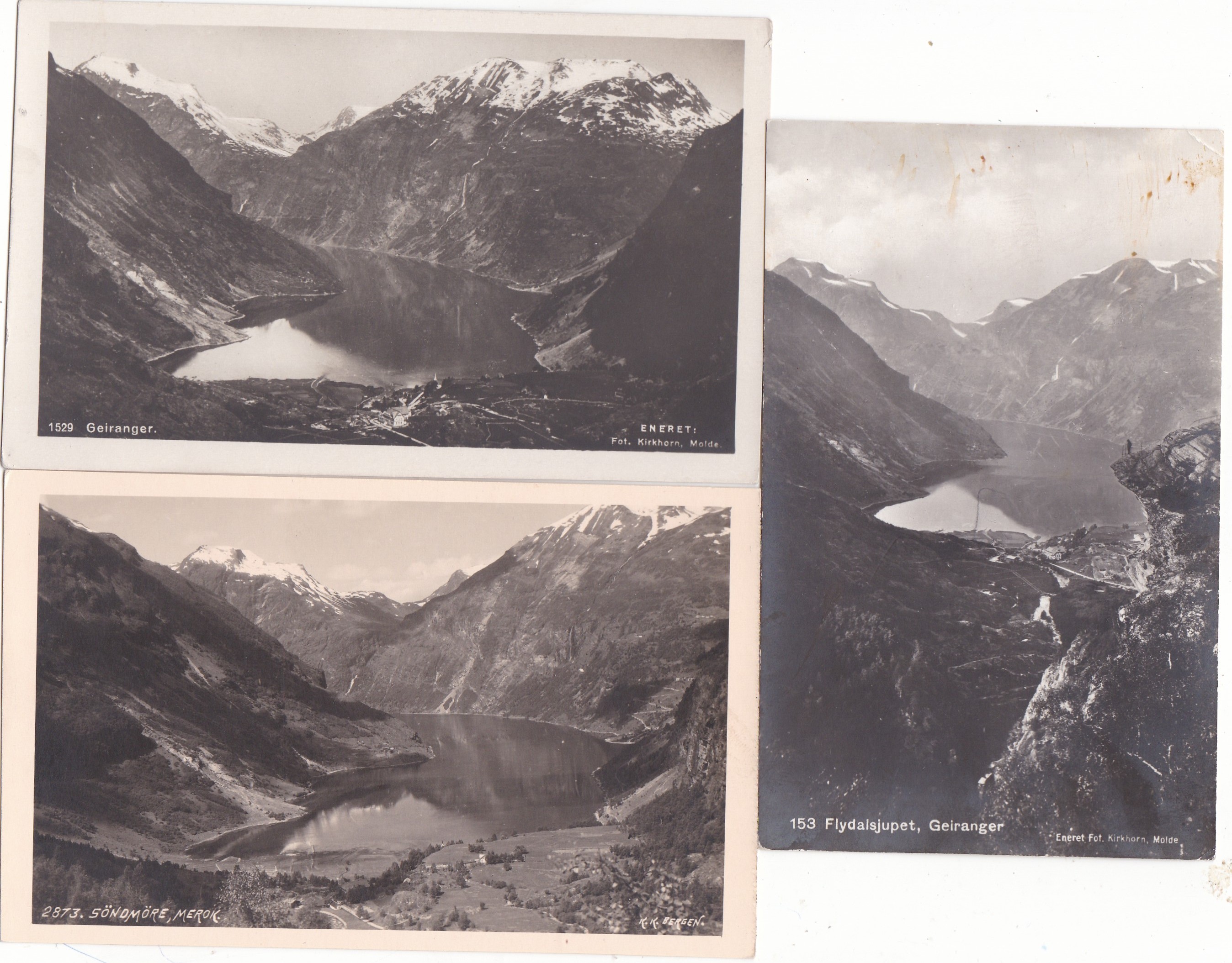 Geiranger: 3 kort i småformat