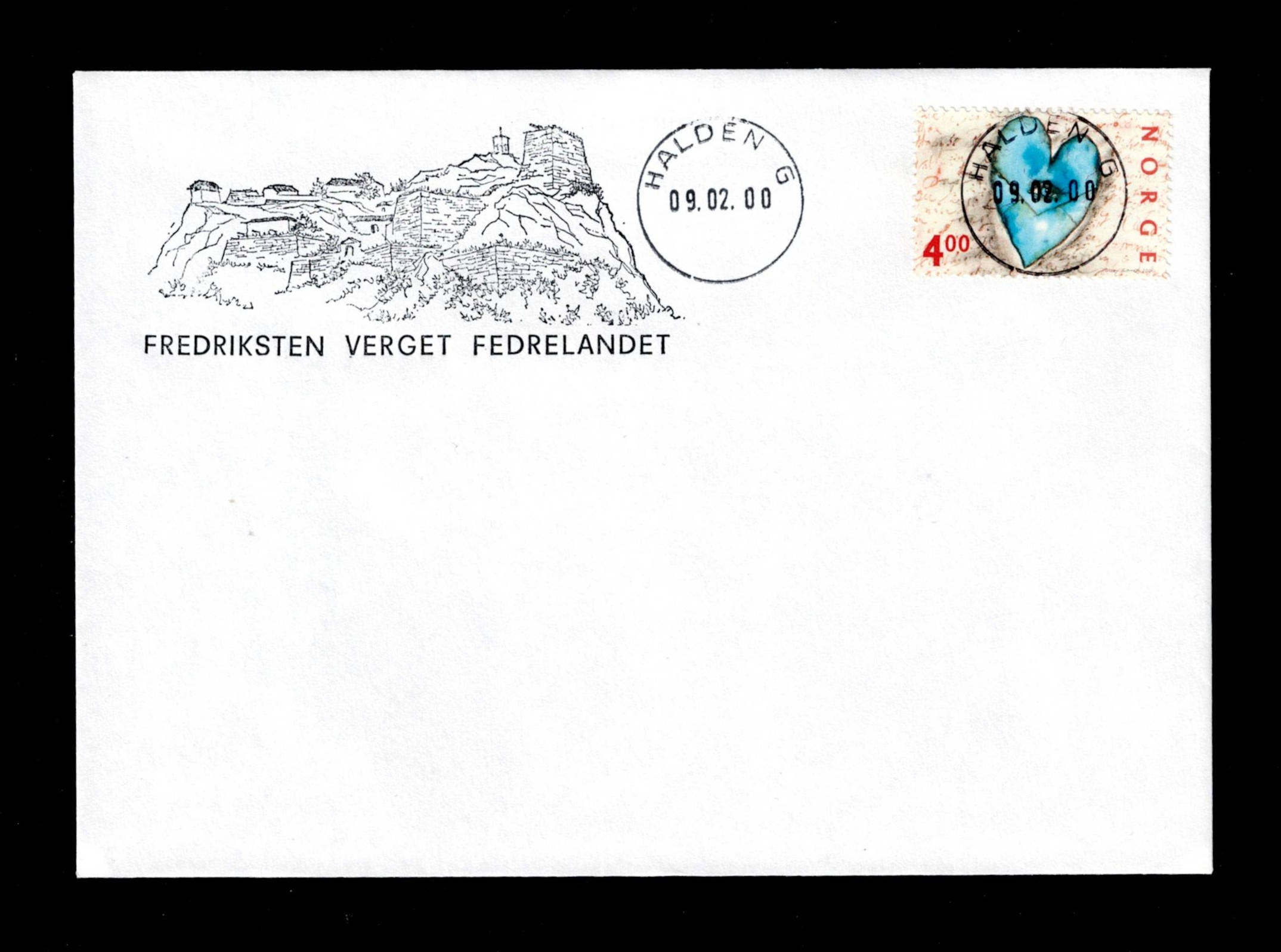 FDC 2000 NK1386 HALDEN vignet Fredriksten