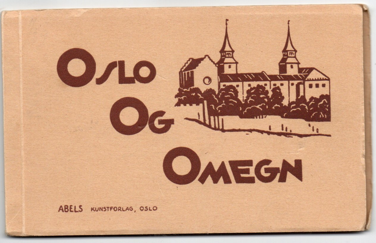 Oslo. Mappe med 10 kort. Abels kortforlag