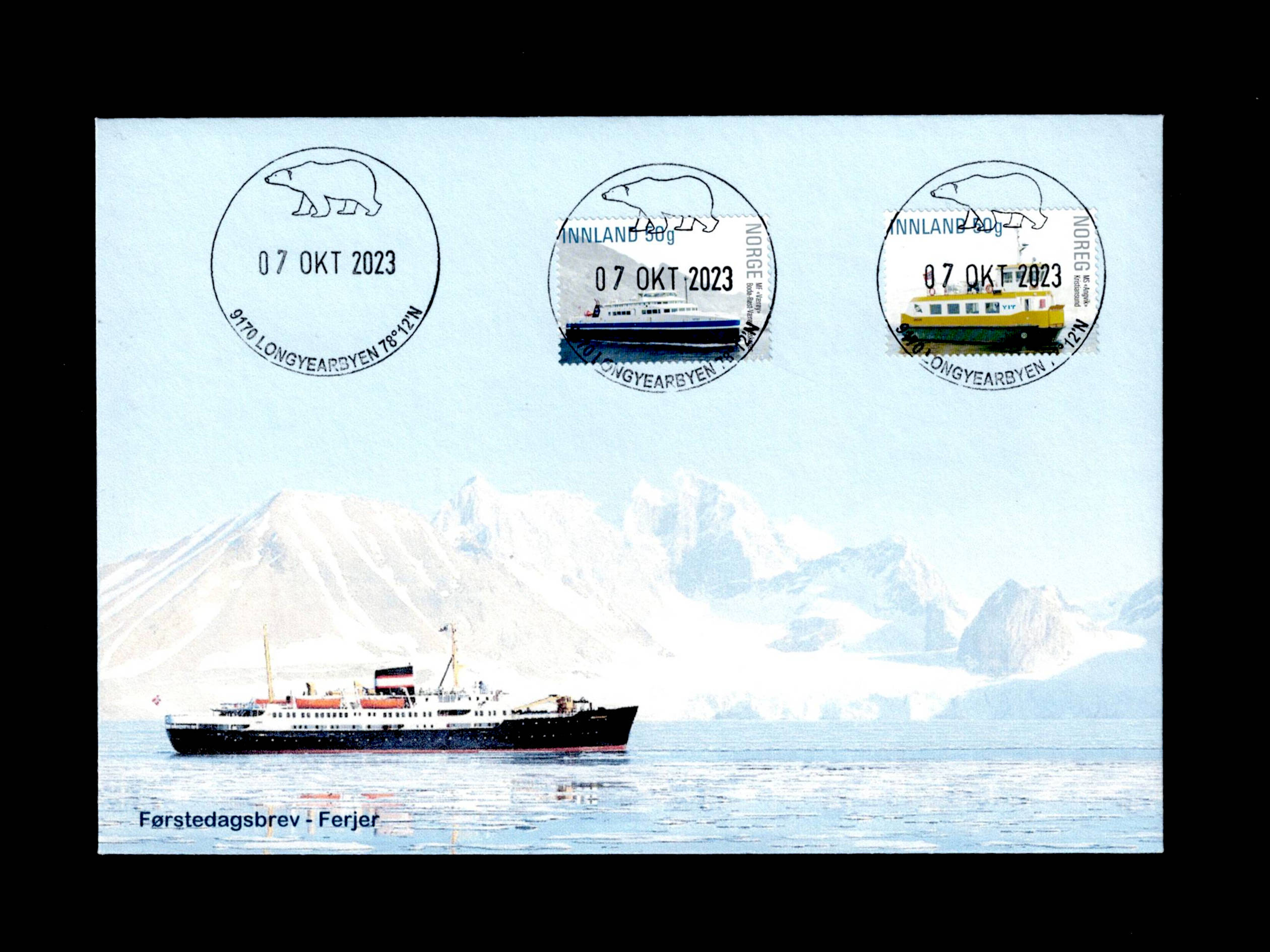FDC 2023 NK2107-08 Ferjer Longyearbyen vignet MP (5)