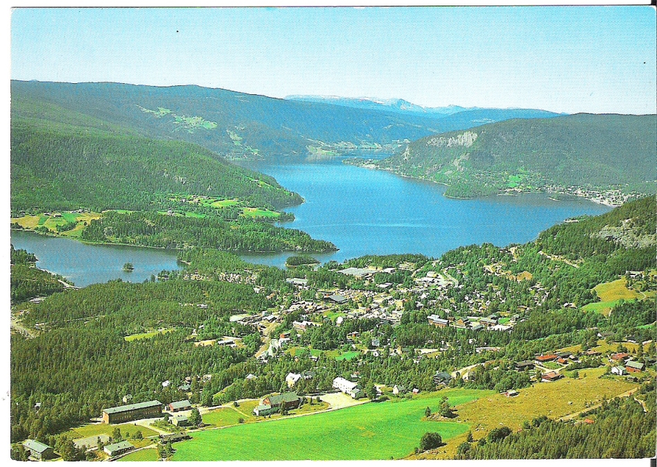 Leira, Valdres. Golberg's Flyfoto F-17100-525