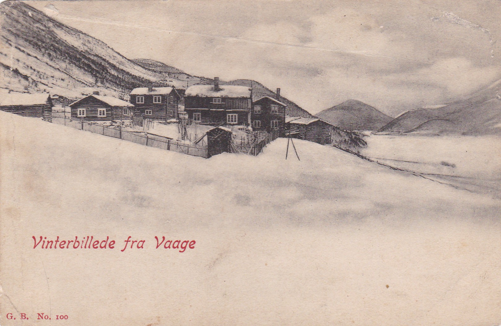 Vinterbilde fra Vaage ( G.B. No 100)