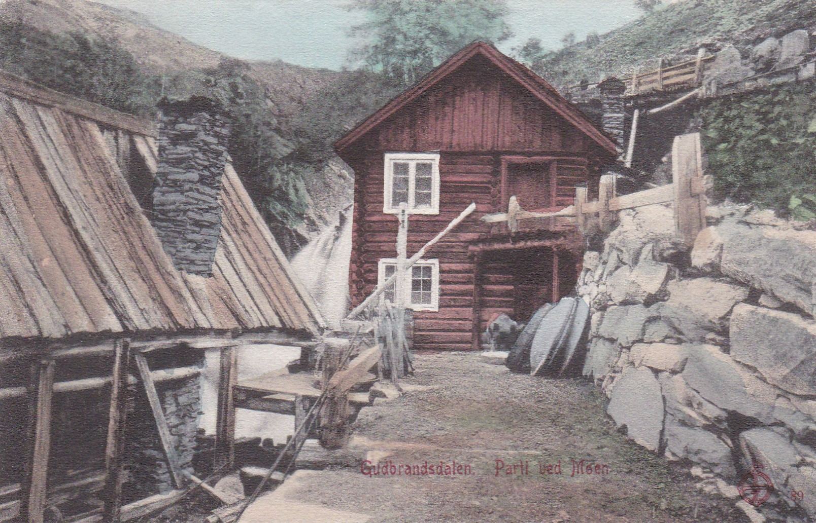Gudbrandsdalen. Parti ved Moen ( J.Fredrikson 89)