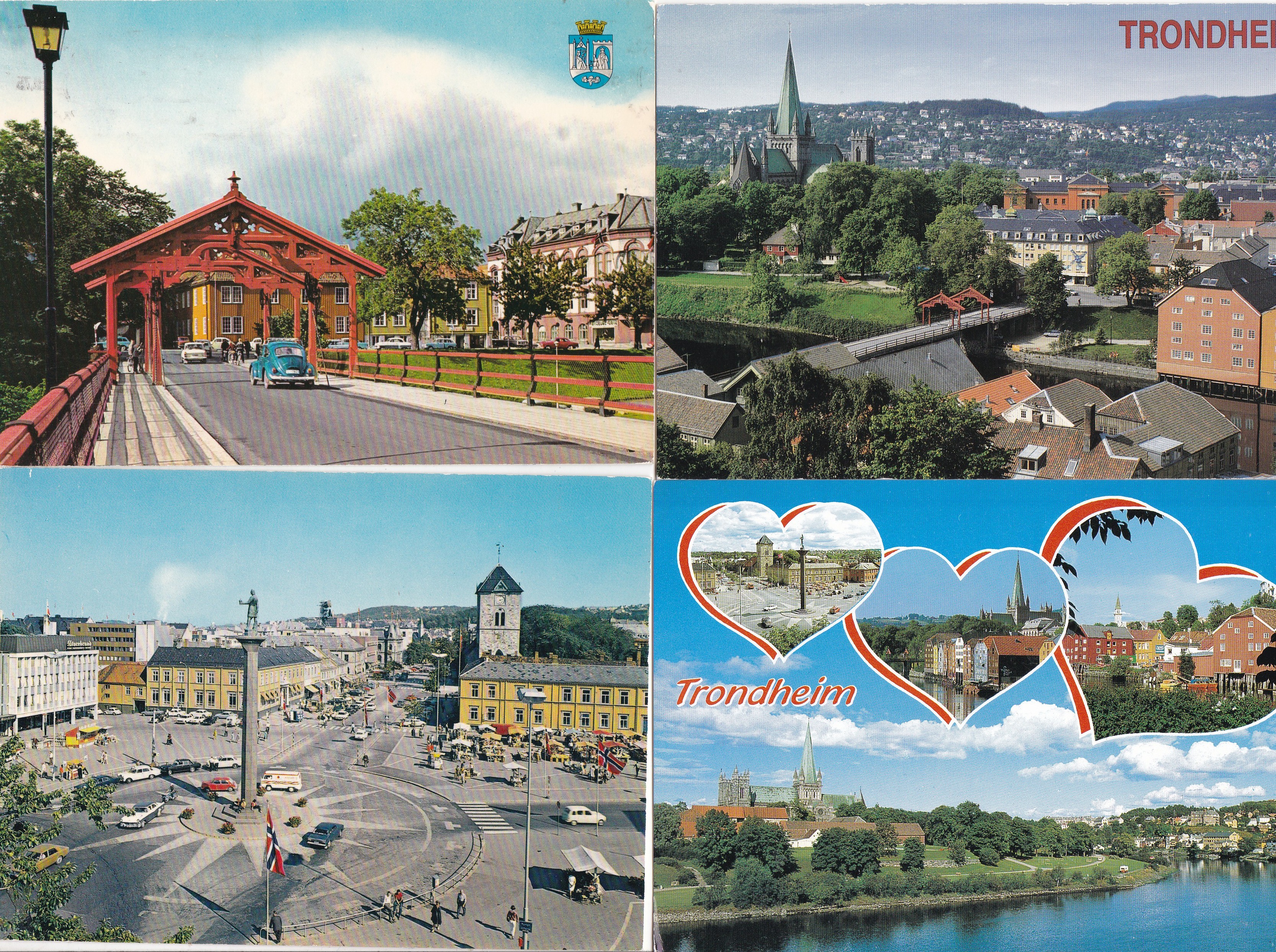 Trondheim: 4 forskjellige kort