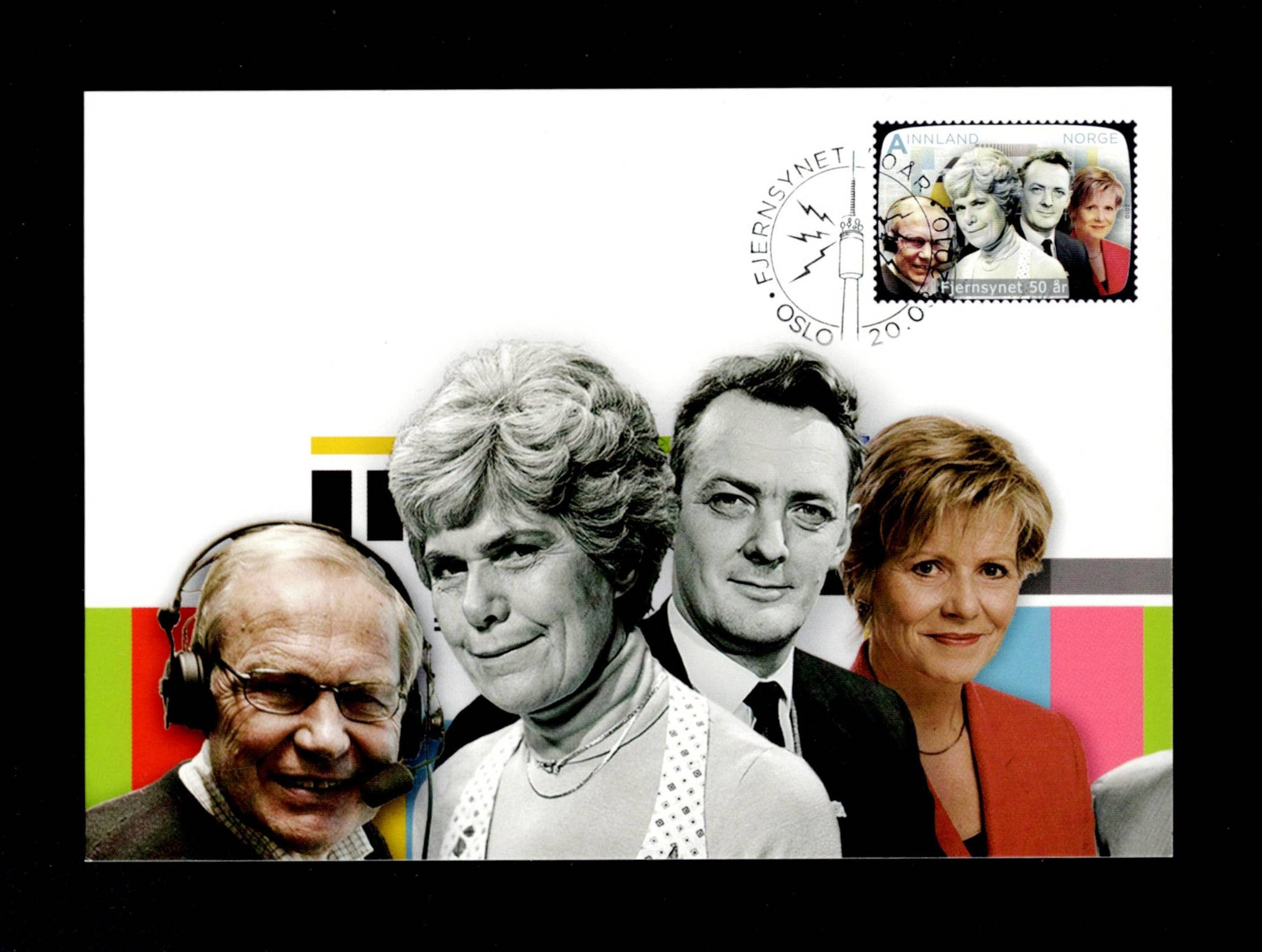 FDC 2010 NK1764 Fjernsynet 50 år på kort