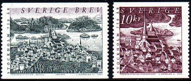 Sverige Afa: 2213-14 - Stockholm 750 år **