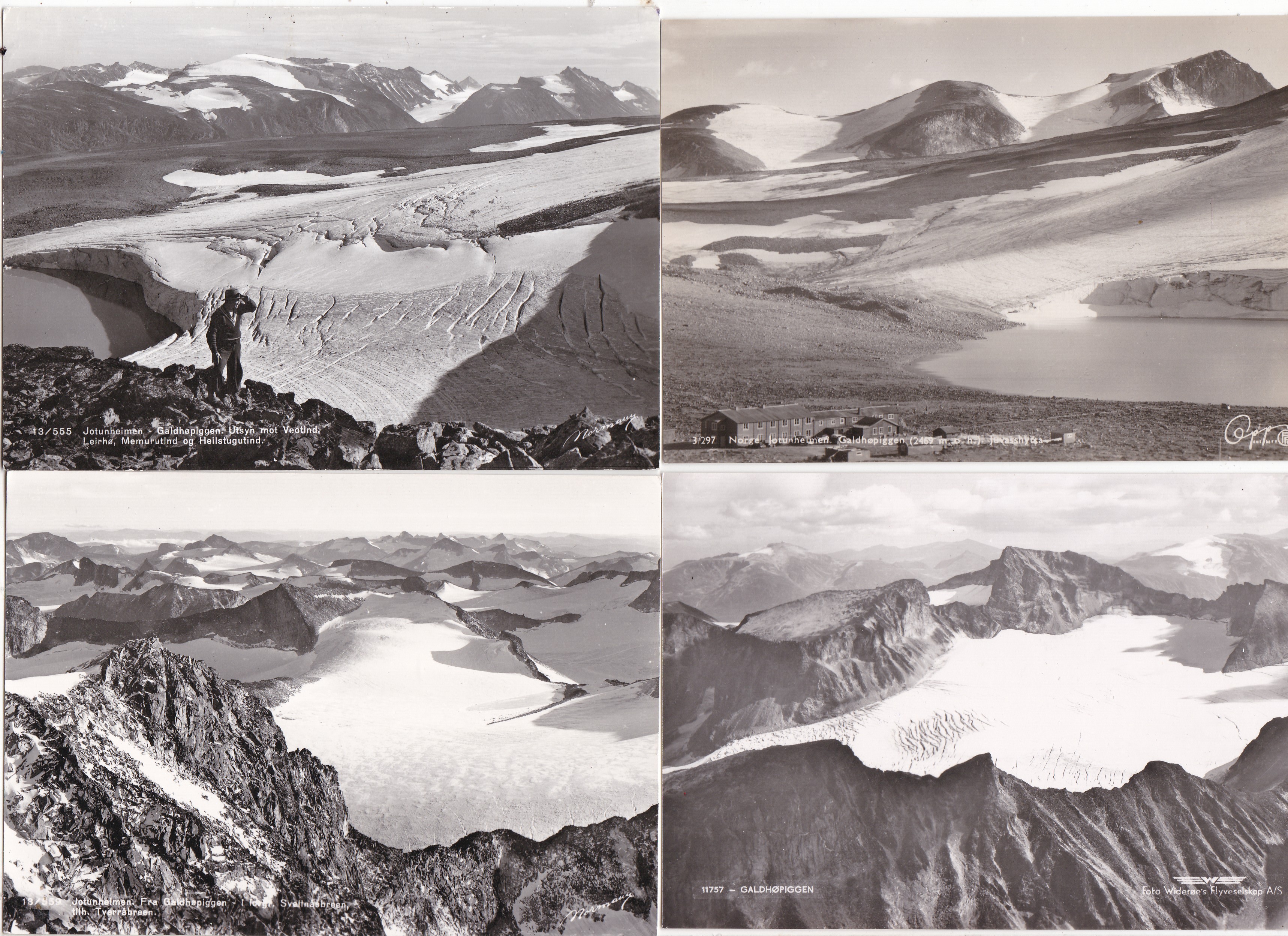 Jotunheimen. Galdhøpiggen: 4 forskjellige kort