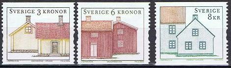 Sverige Afa 2349-51 - Landskapshus **