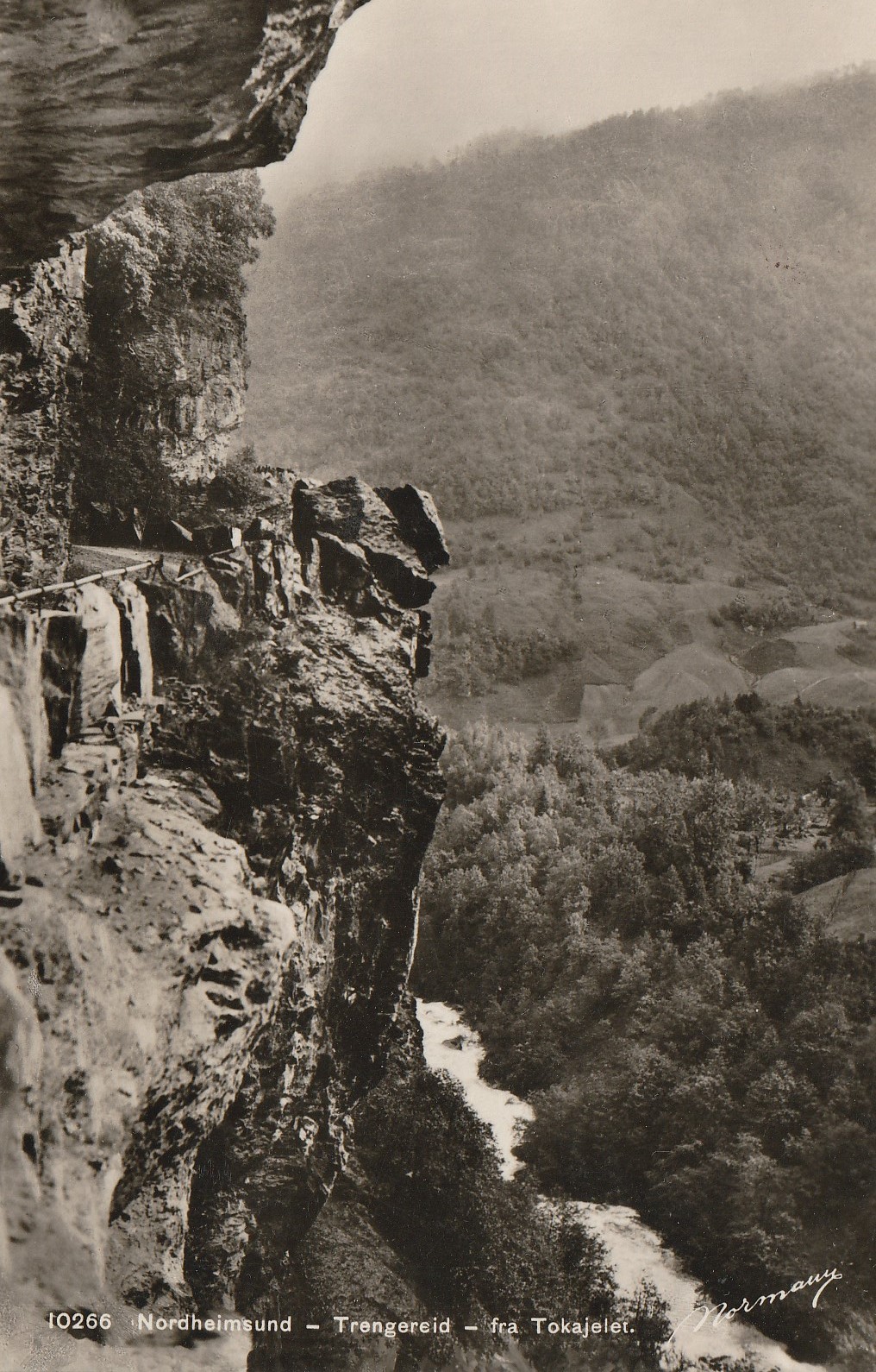 Eldre kort : Nordheimsund - Trengereid - fra Tokajelet . Normann 10266 Småf