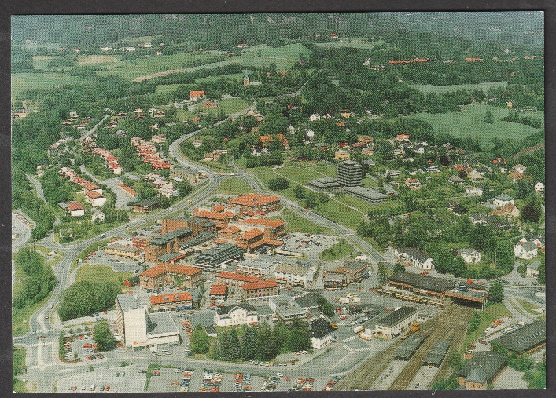 Asker Sentrum. Norsk Luftfoto 111 159