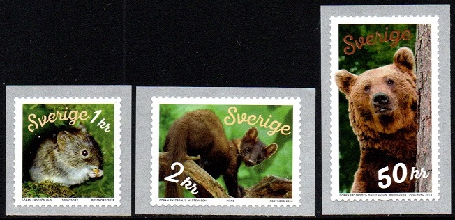 Sverige Afa: 3211-13 - Skogens dyr **