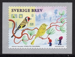 Sverige Afa: 3267 - Julefrimerke. Småfugler **