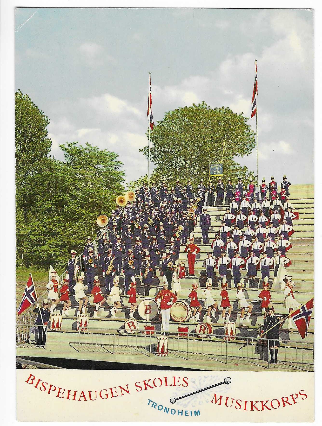 Trondheim. Bispehaugen Skoles Musikkorps.60t. Aune F-1612-3