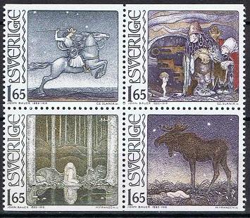 Sverige Afa: 1183-86 - John Bauer 100 år **