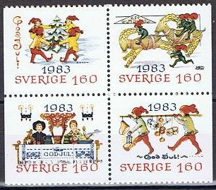 Sverige Afa: 1255-58 - Julefrimerker 1983 **