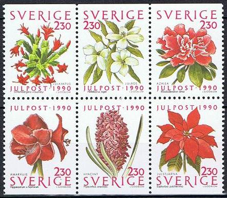 Sverige Afa: 1579-84 - Julefrimerker 1990 **