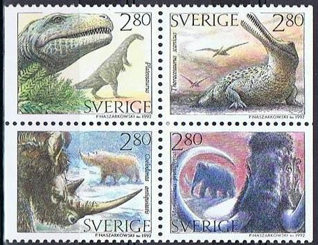 Sverige Afa: 1676-79 - Forhistoriske dyr **