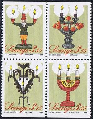 Sverige Afa: 1845-48 - Julefrimerker 1995 **