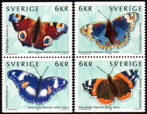 Sverige Afa: 2065-68 - Sommerfugler **