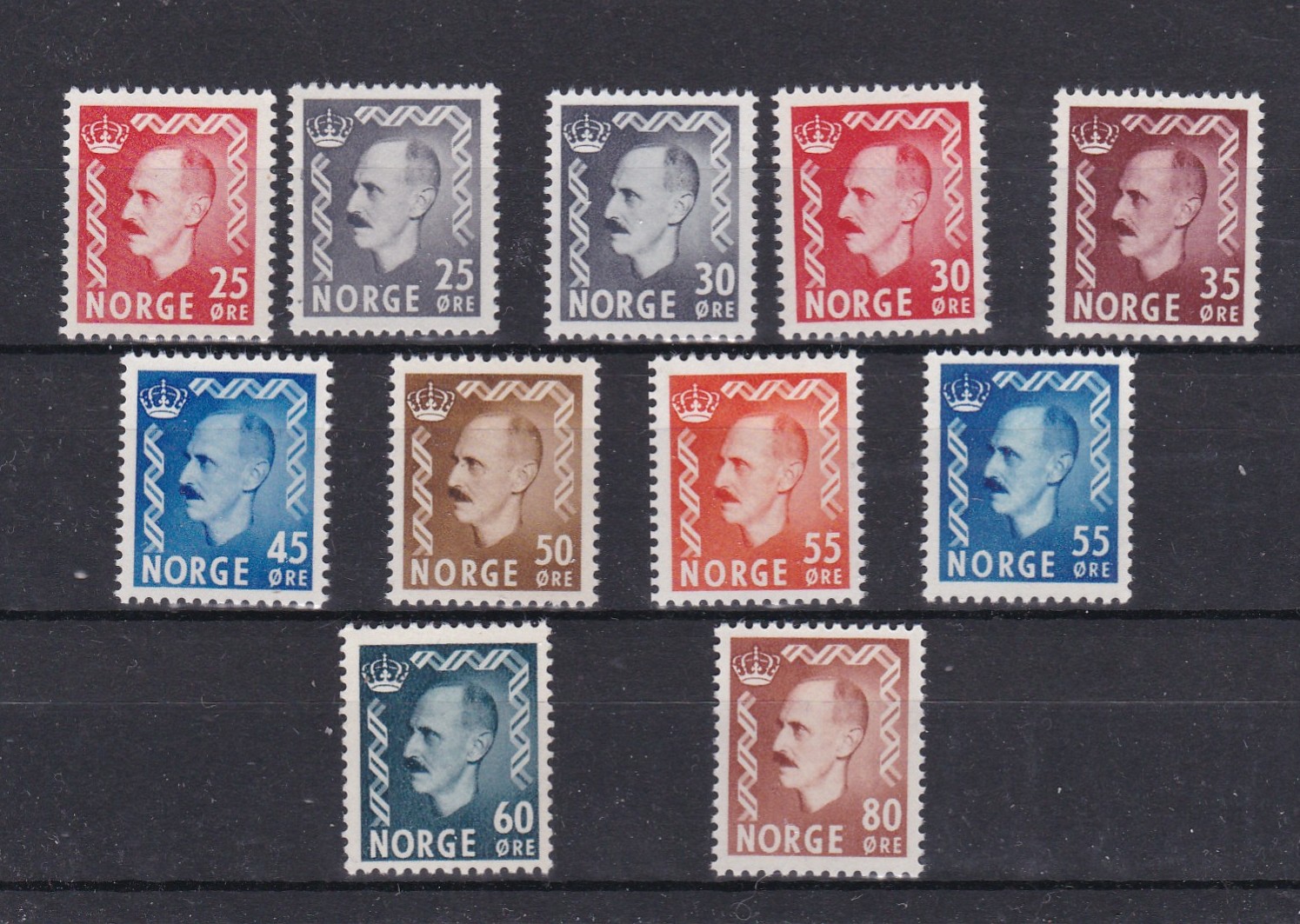 Haakon øremerker ( NK 393/403) postfrisk