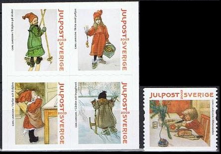 Sverige Afa: 2305-09 - Julefrimerker 2003 **