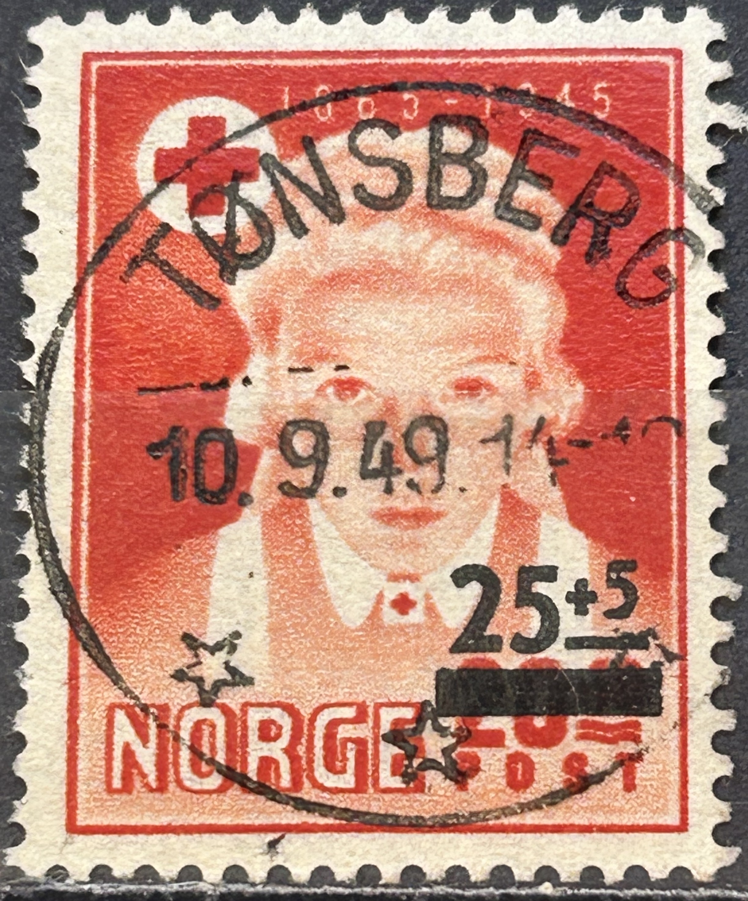 NK 374 I Type 1. PRAKT=TØNSBERG 10.9.49=