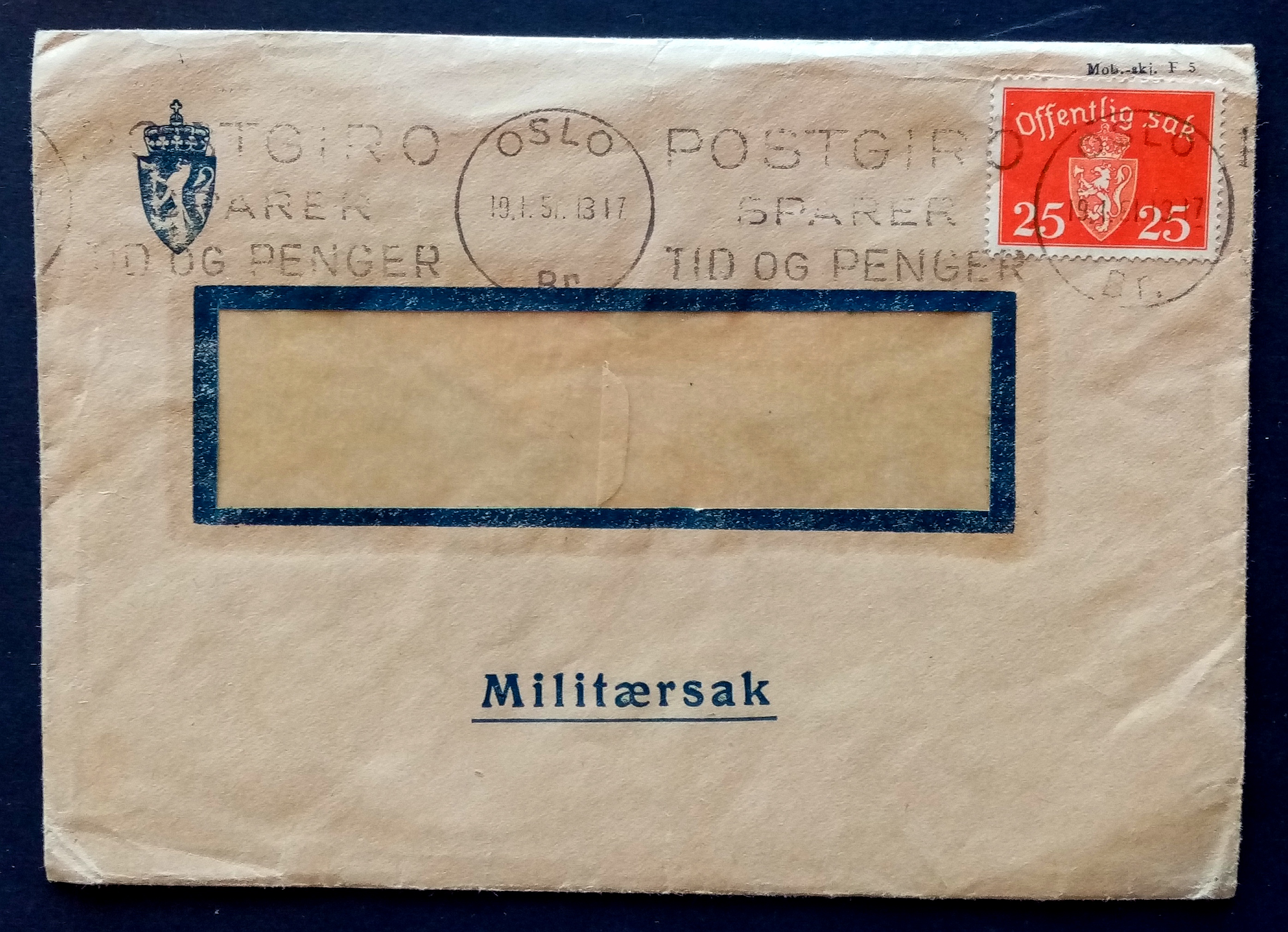 Militærsak - OSLO. 19.1.51