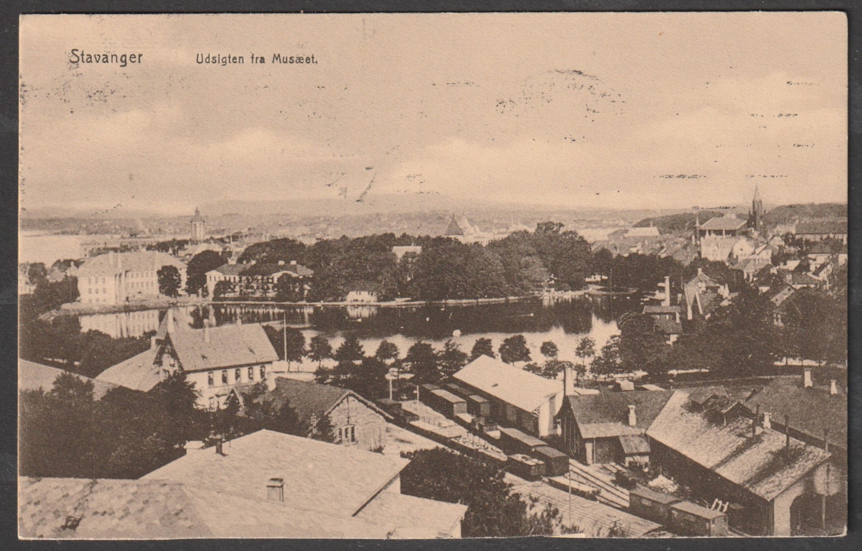 Stavanger. Udsigten fra Musæet. Johs. Floor