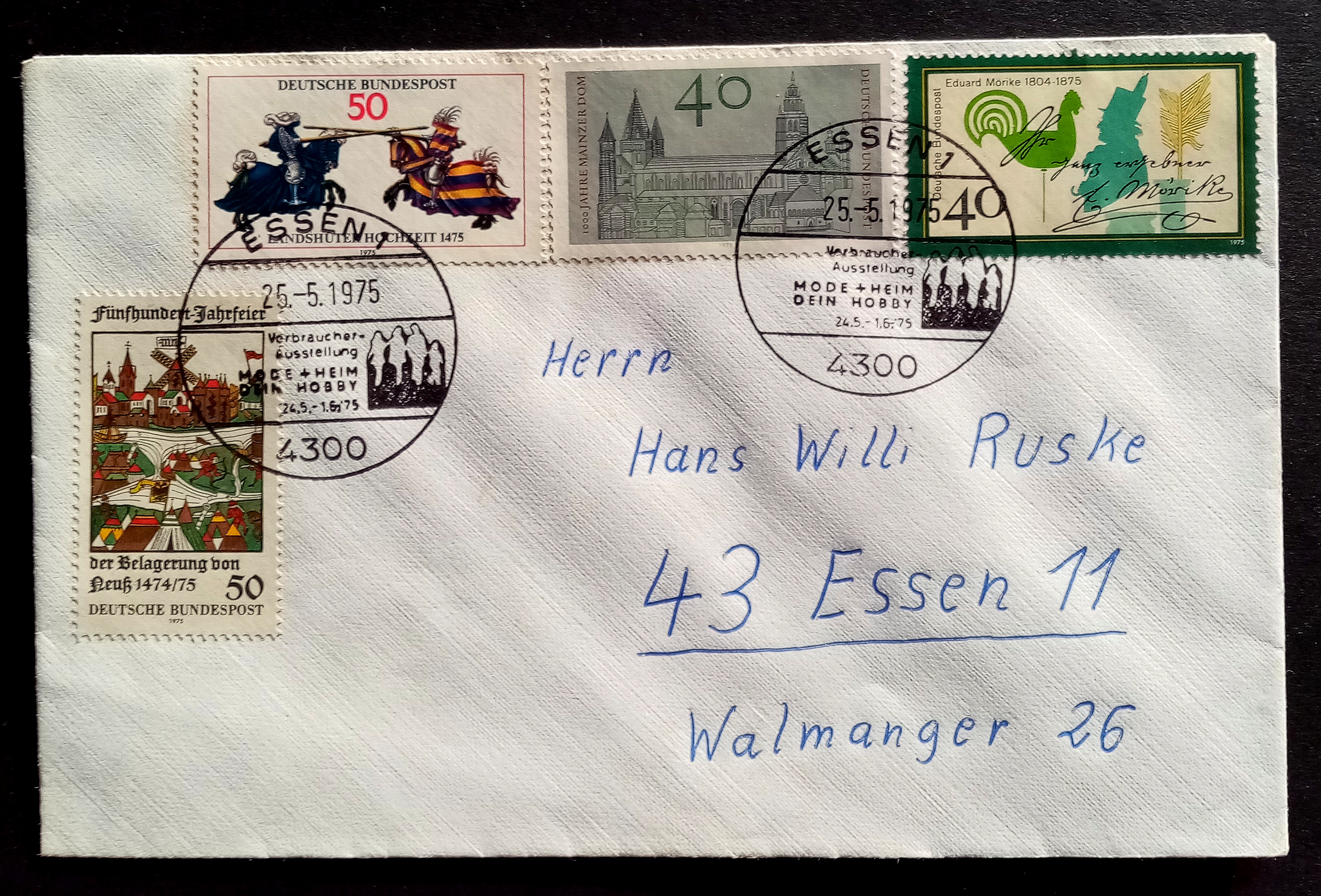 Brev - ESSEN. 25.5.1975