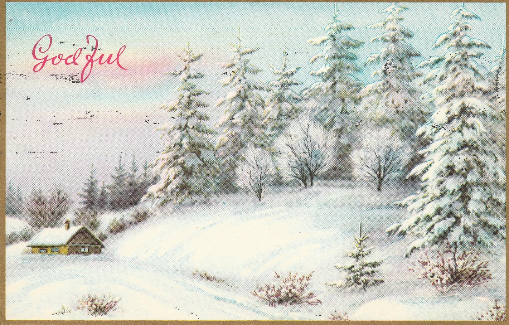 Eldre kort : God Jul . Oppi 7253/3 Pst Små