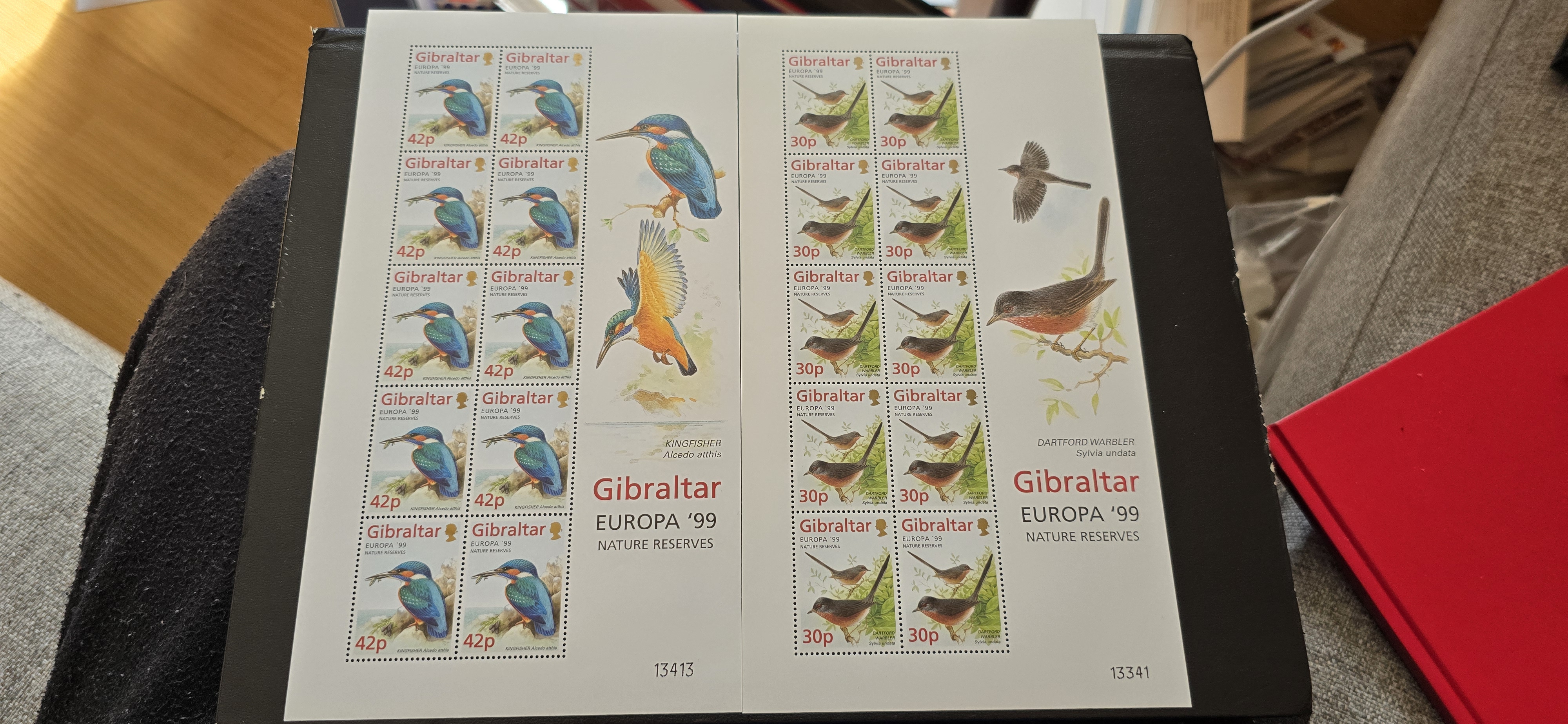 CEPT Gibraltar 1999 Ape fugl fisk Mi 852-5 € 80,-. postfriske.