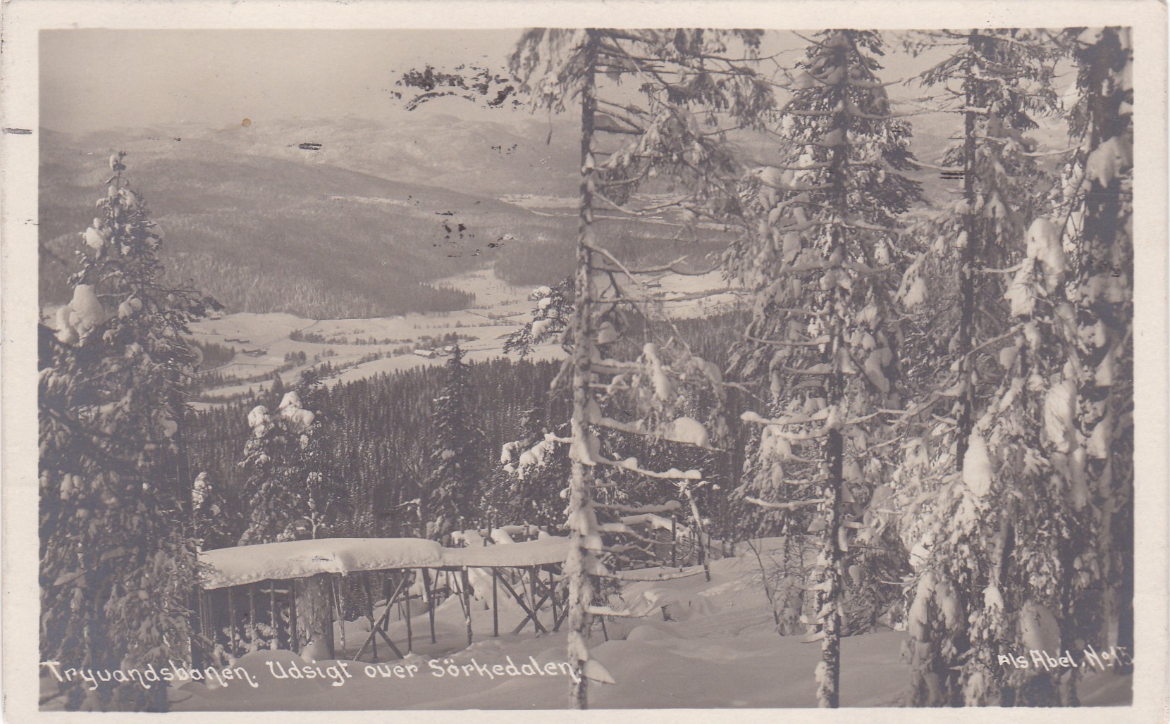 Tryvandsbanen. Udsigt over Sørkedalen ( Abel No 15)