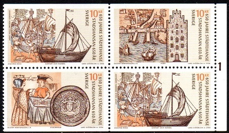 Sverige Afa: 2477Co-79Cn - Hansestedene 650 år **
