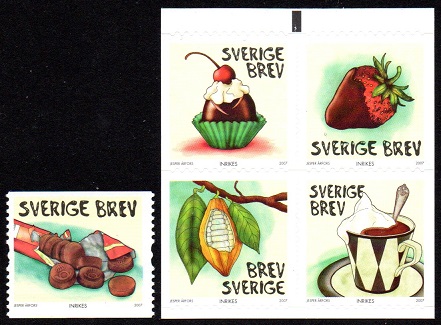 Sverige Afa: 2528-32 - Chokolade **