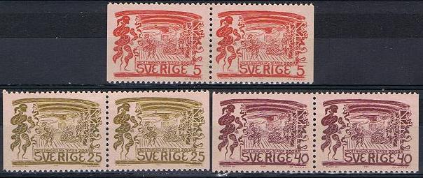 Sverige Afa: 561-63 - Drottningholm Teater 200 år **