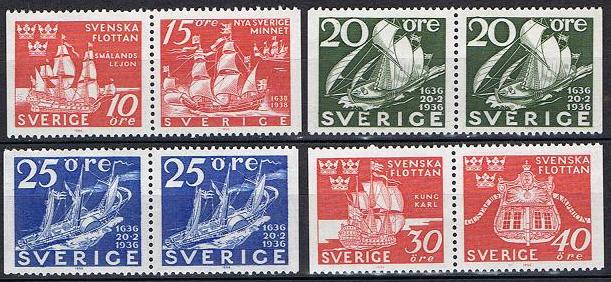 Sverige Afa: 566-71 - Skipsmotiver **