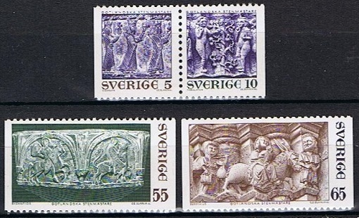 Sverige Afa: 723-26 - Gotlandske stenhuggerverker **