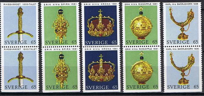 Sverige Afa: 729-33 - Riksregalier **