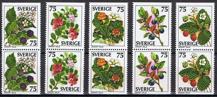 Sverige Afa: 997-1001 - Ville bær **